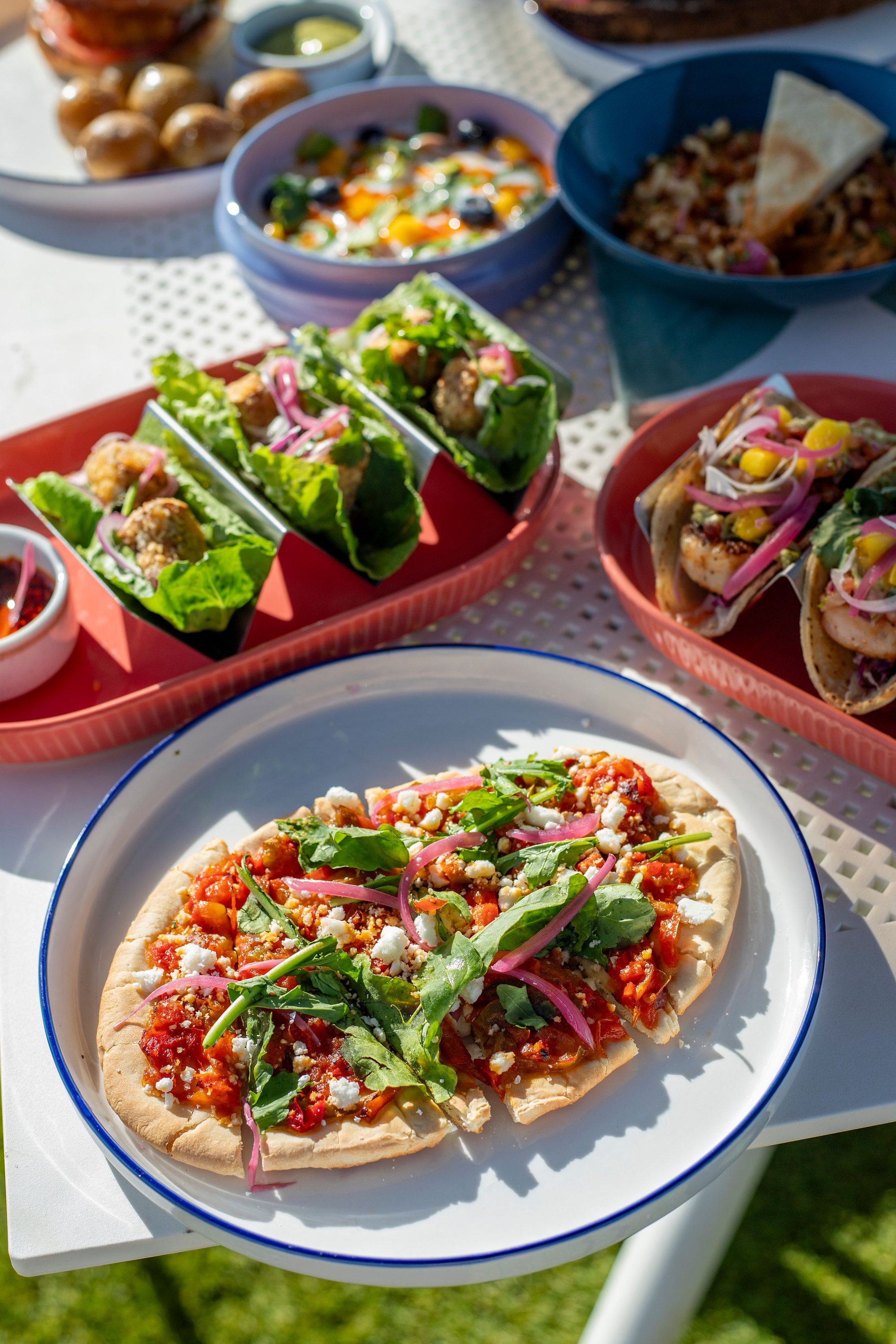 Rooftop flatbread with fresh herbs